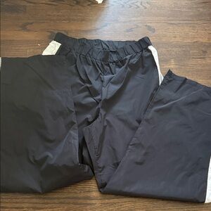 Weissman Black dance Pants with White stripe